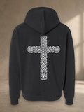 Aztec Cultural Cross Hoodie, back