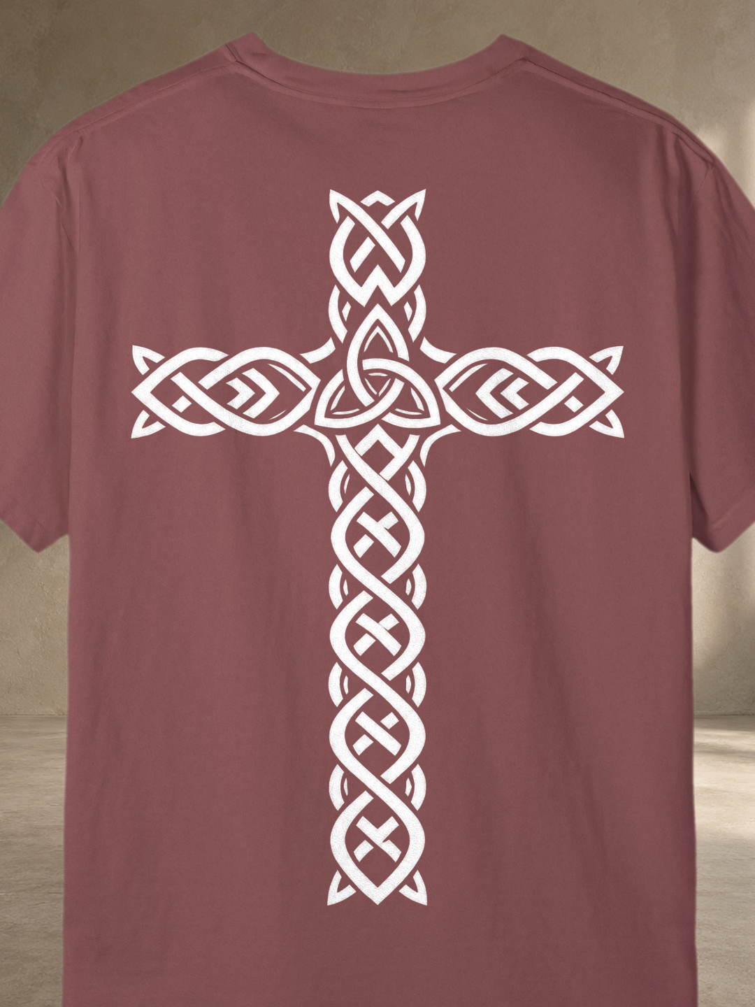 Celtic Cultural Cross T-Shirt – Brick – back