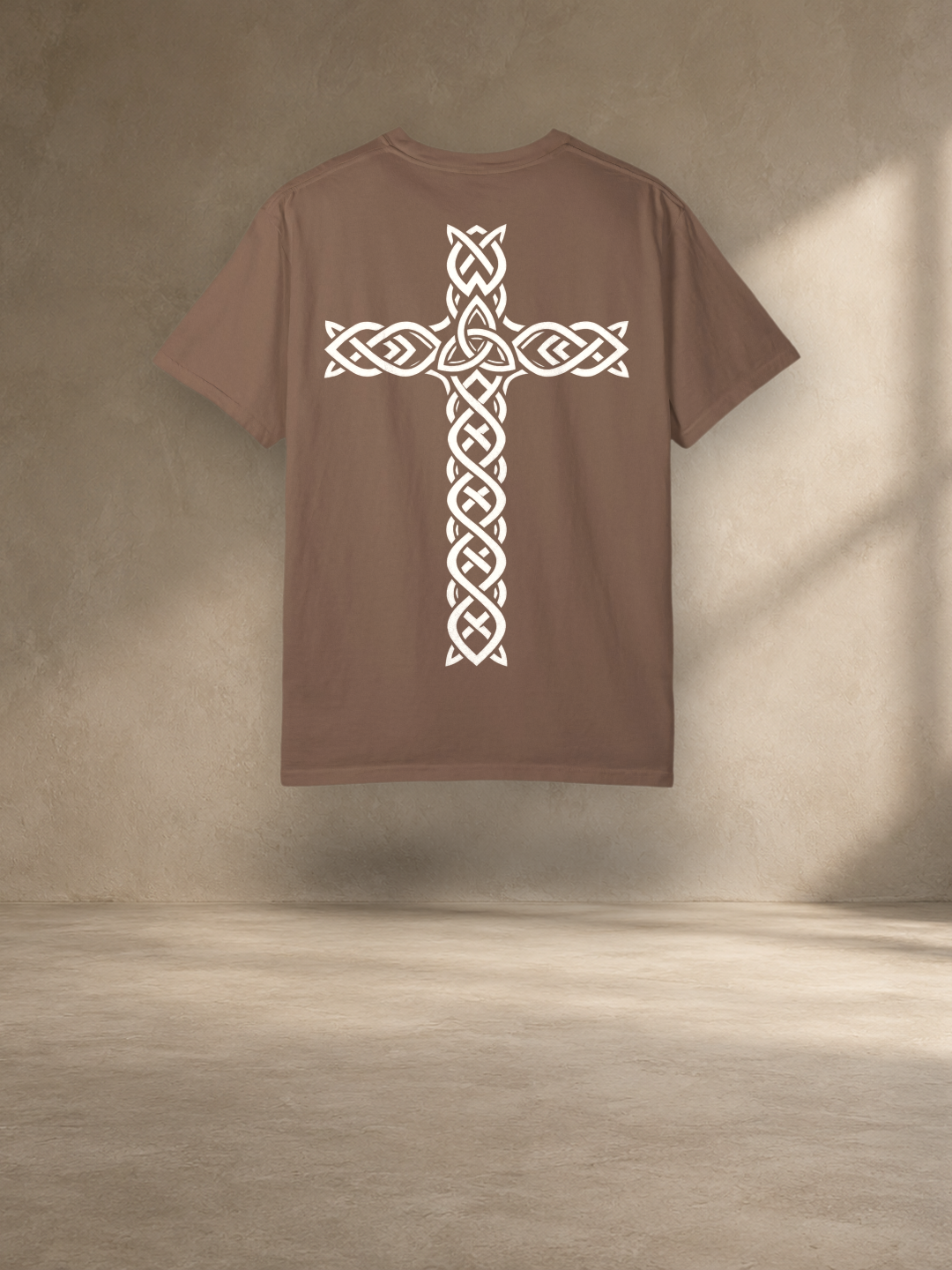 Celtic Cultural Cross T-Shirt – Espresso – back