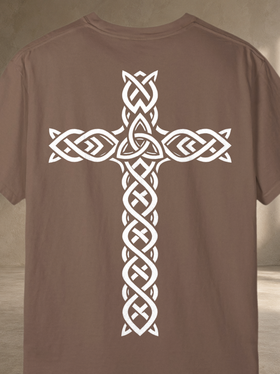 Celtic Cultural Cross T-Shirt – Espresso – back