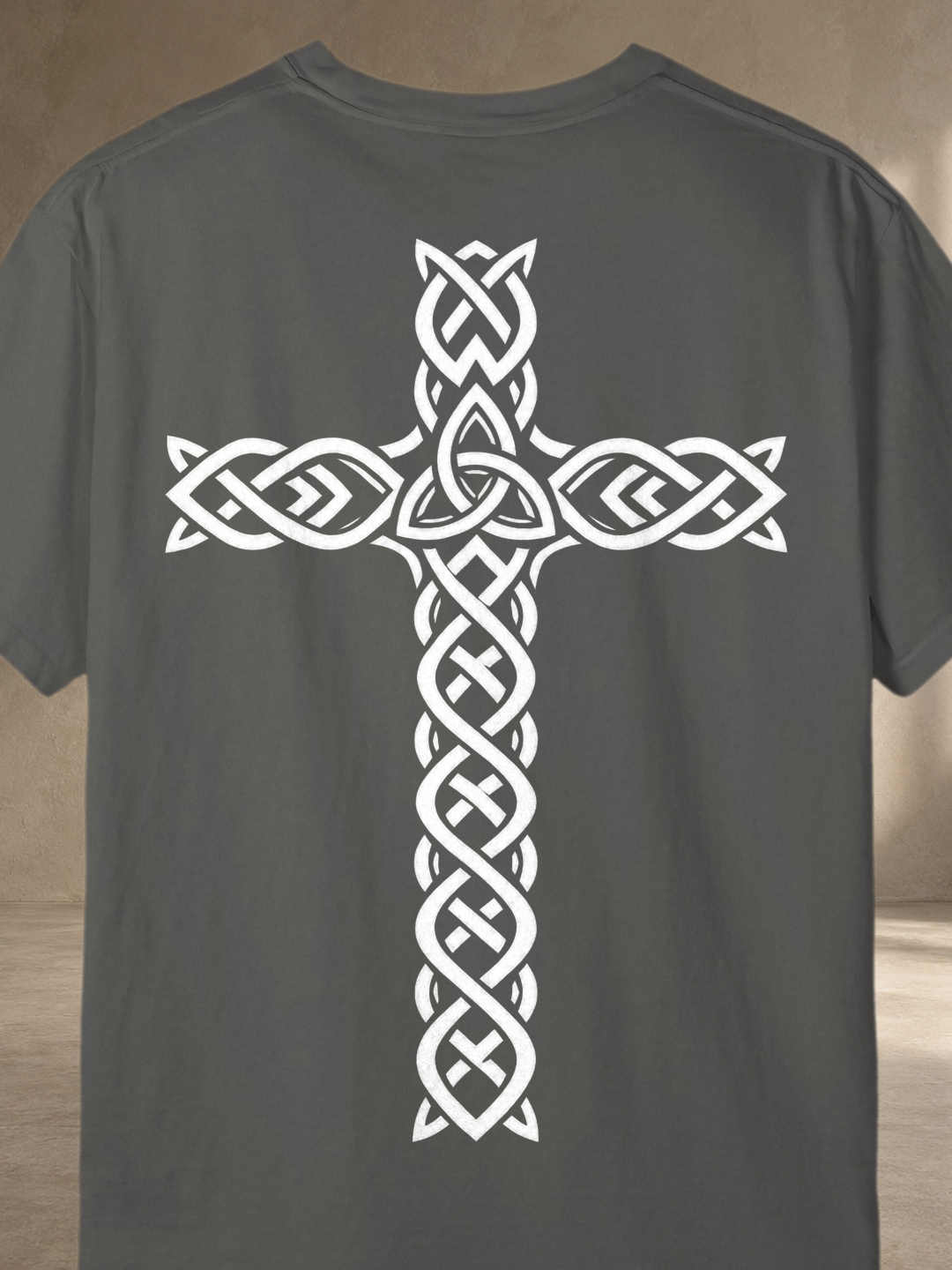 Celtic Cultural Cross T-Shirt – Pepper – back