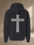 Georgian Cultural Cross Hoodie, back