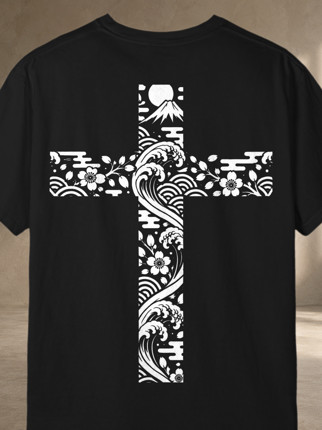 Japanese Cultural Cross – Black – back