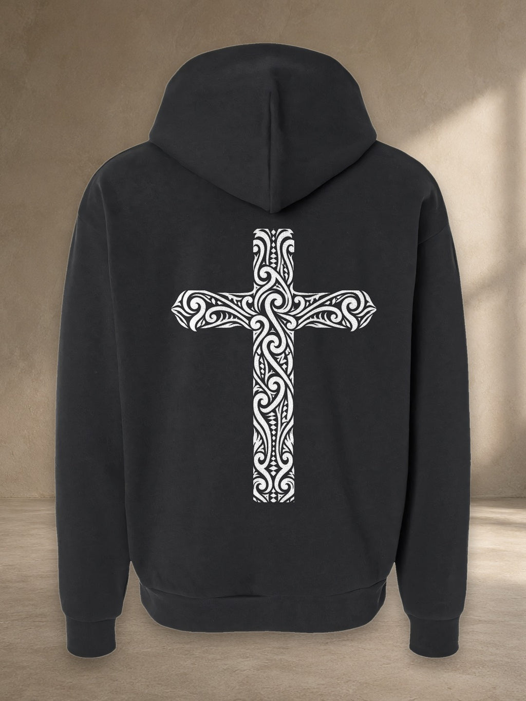 Maori Cultural Cross Hoodie, back