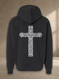 Maori Cultural Cross Hoodie, back