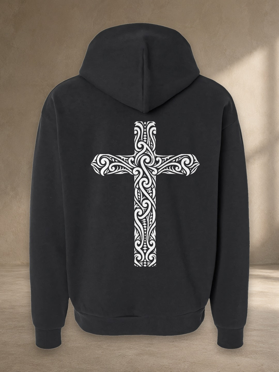 Maori Cultural Cross Hoodie, back