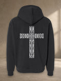 Samoan Cultural Cross Hoodie, back